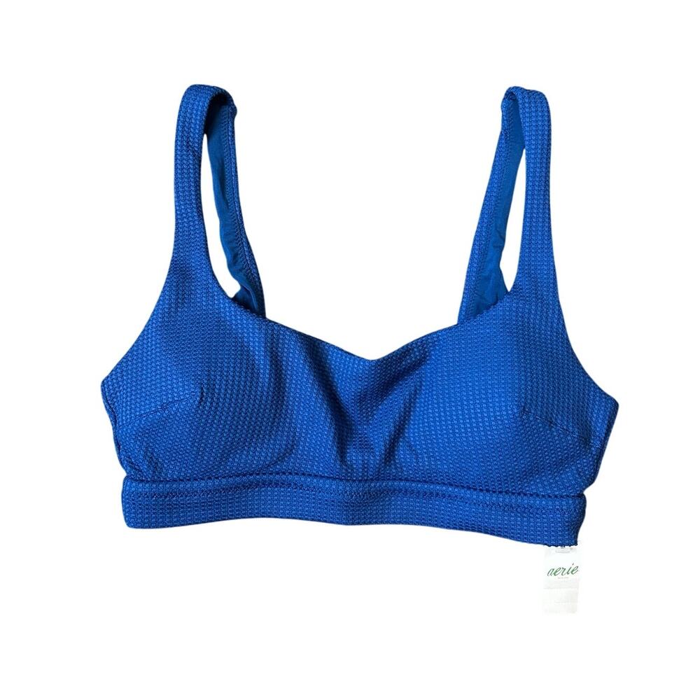 NWT Aerie Blue Scoop Bikini Top - Medium